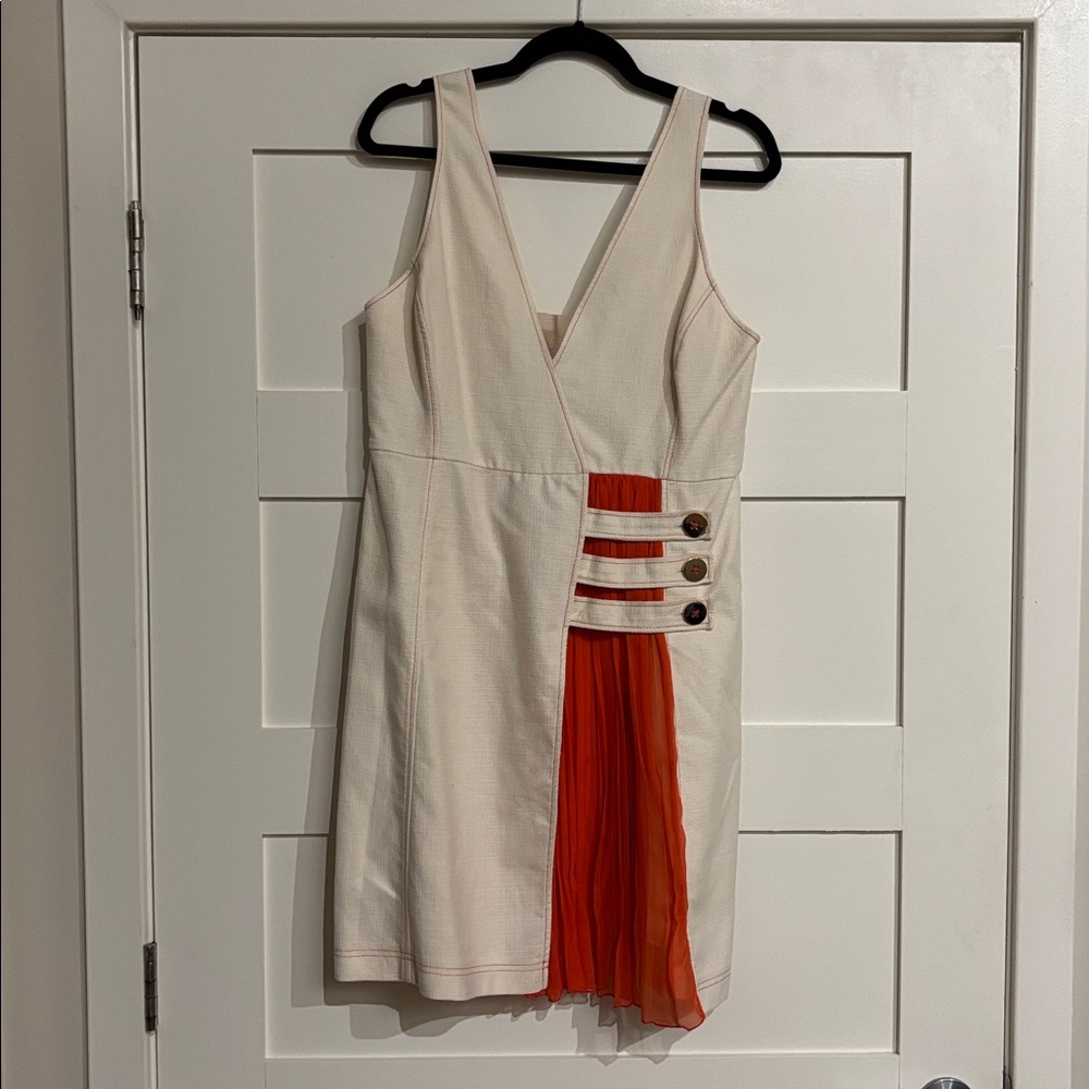 Alexis Cream and Orange Mini Dress